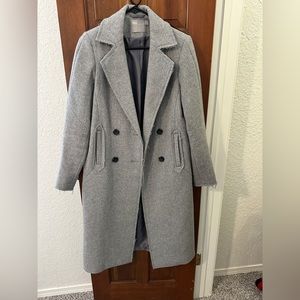 ASOS grey frayed coat